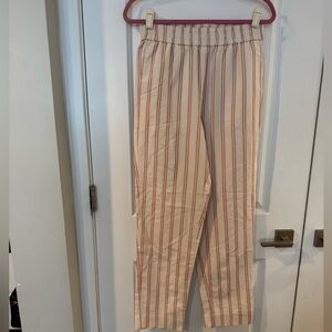 J. Crew Pull-on cotton-blend pant in stripe NWT